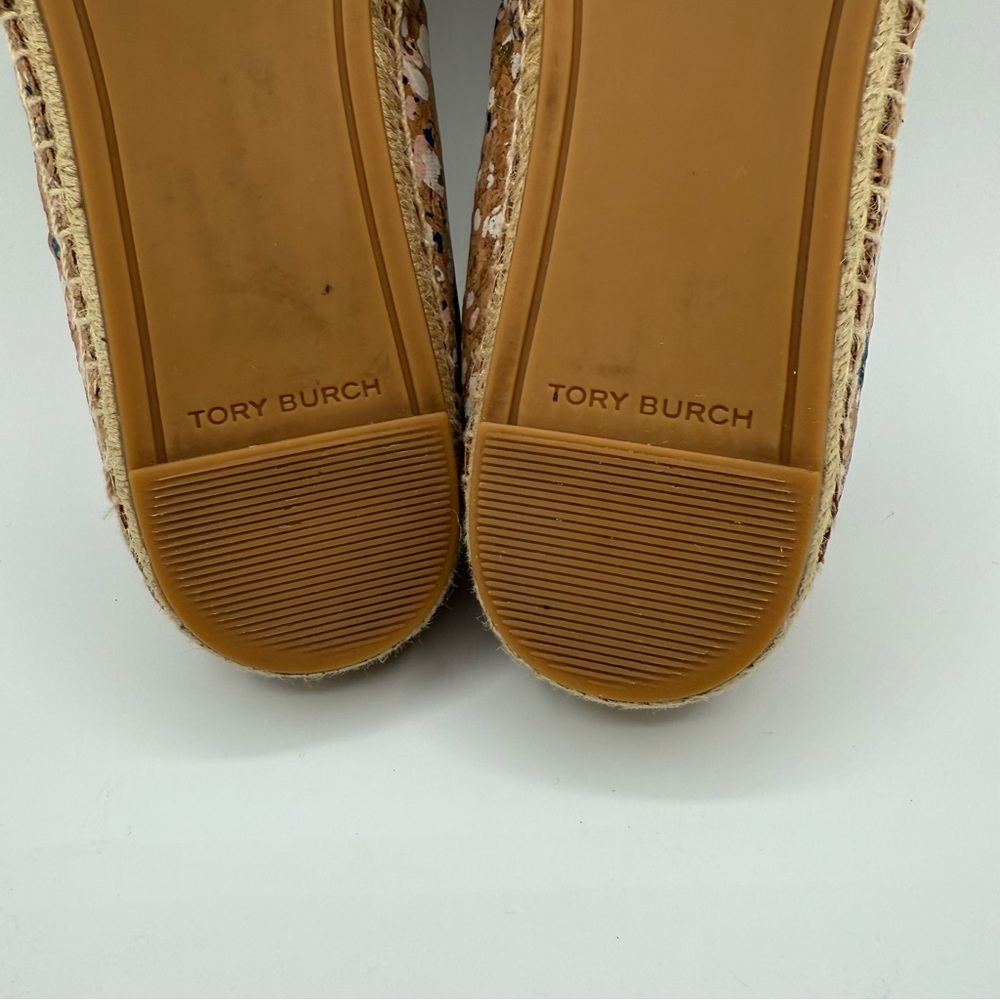 Tory Burch INES ESPADRILLE CONFETTI CORK / CALF LEATHER /METALLIC LEATHER  SZ 9M - Picture 17 of 17